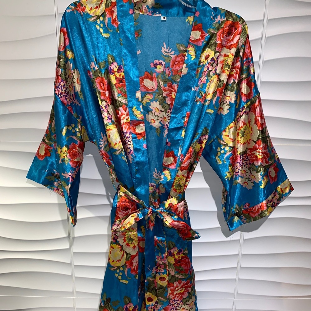 *New* in package Satin Kimono style robe